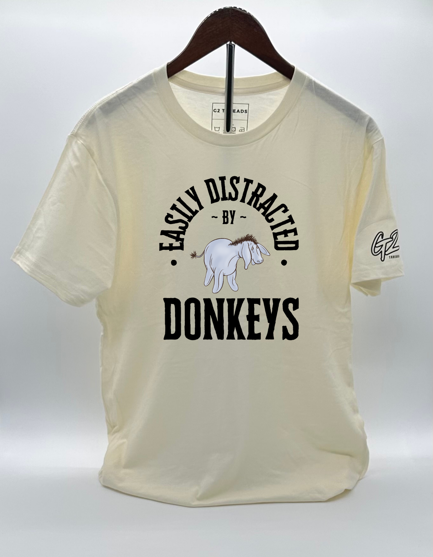 “DISTRACTED DONKEY” 100% Cotton T-Shirt