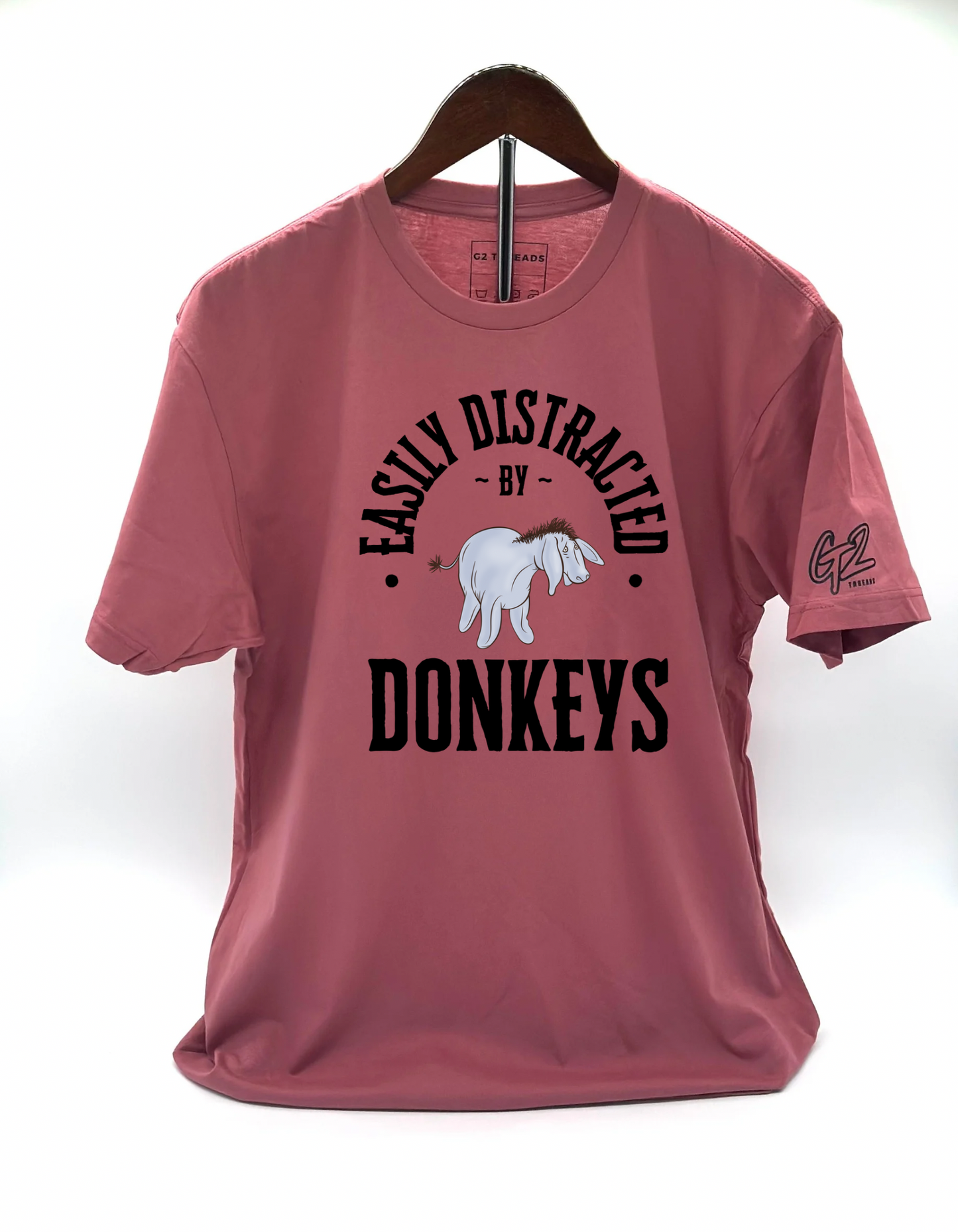 “DISTRACTED DONKEY” 100% Cotton T-Shirt
