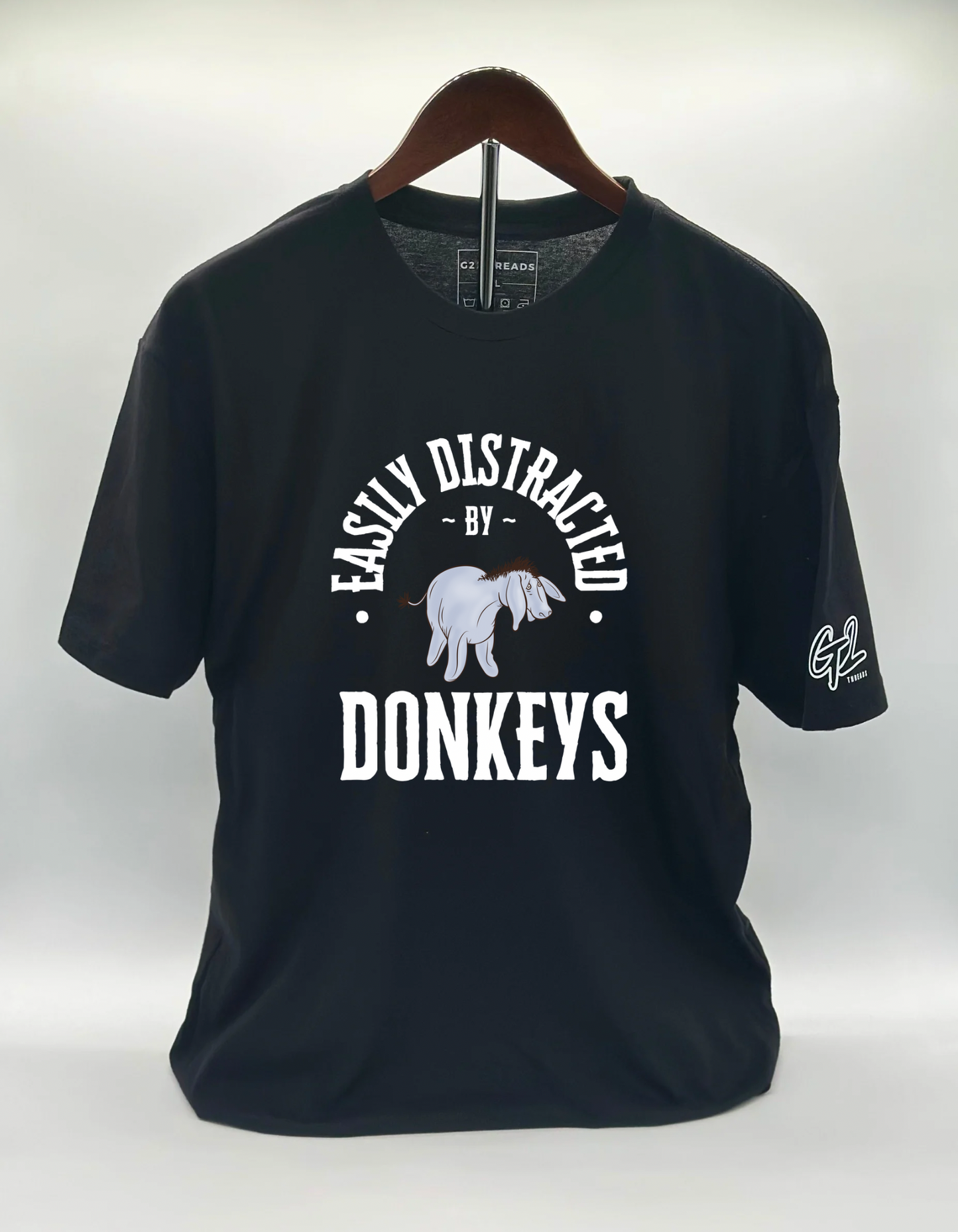 “DISTRACTED DONKEY” 100% Cotton T-Shirt