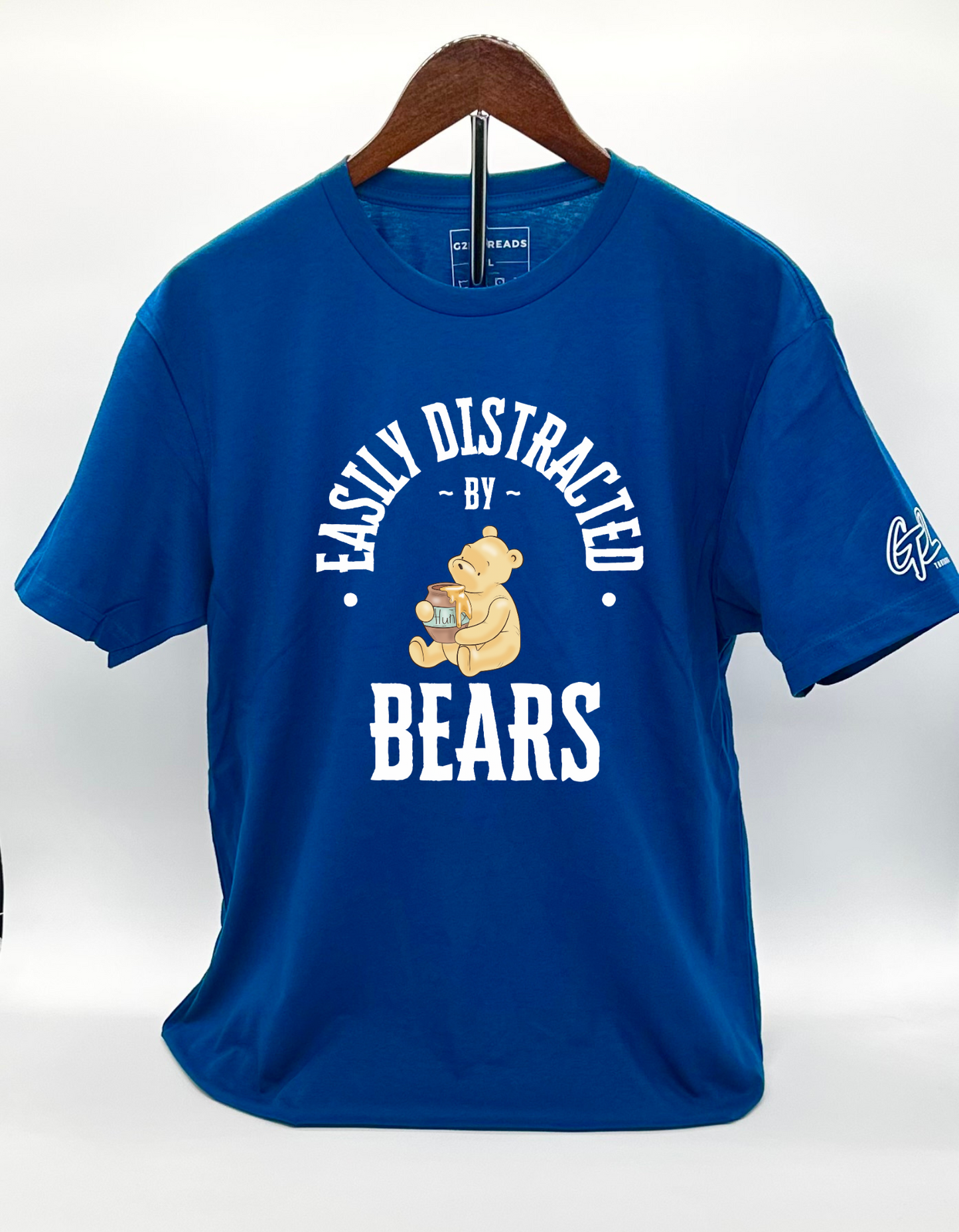 “DISTRACTED BEAR” 100% Cotton T-Shirt