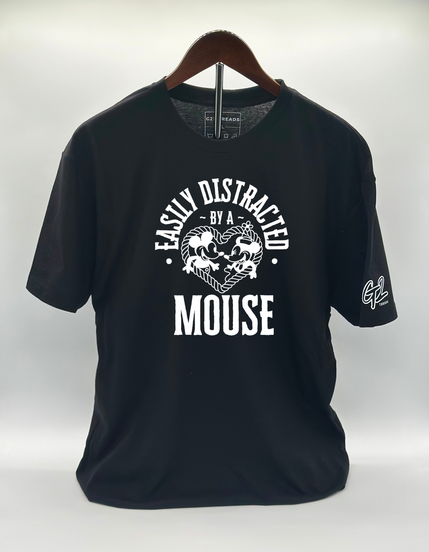 “DISTRACTED MOUSE” 100% Cotton T-Shirt
