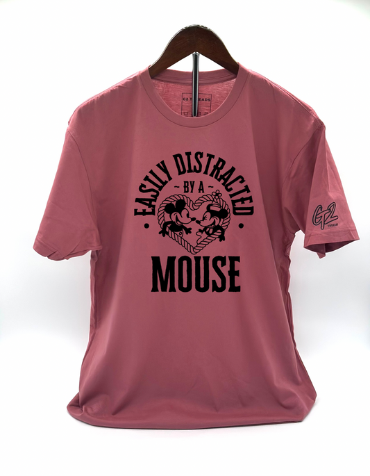 “DISTRACTED MOUSE” 100% Cotton T-Shirt