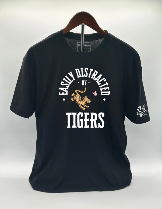 “DISTRACTED TIGER” 100% Cotton T-Shirt