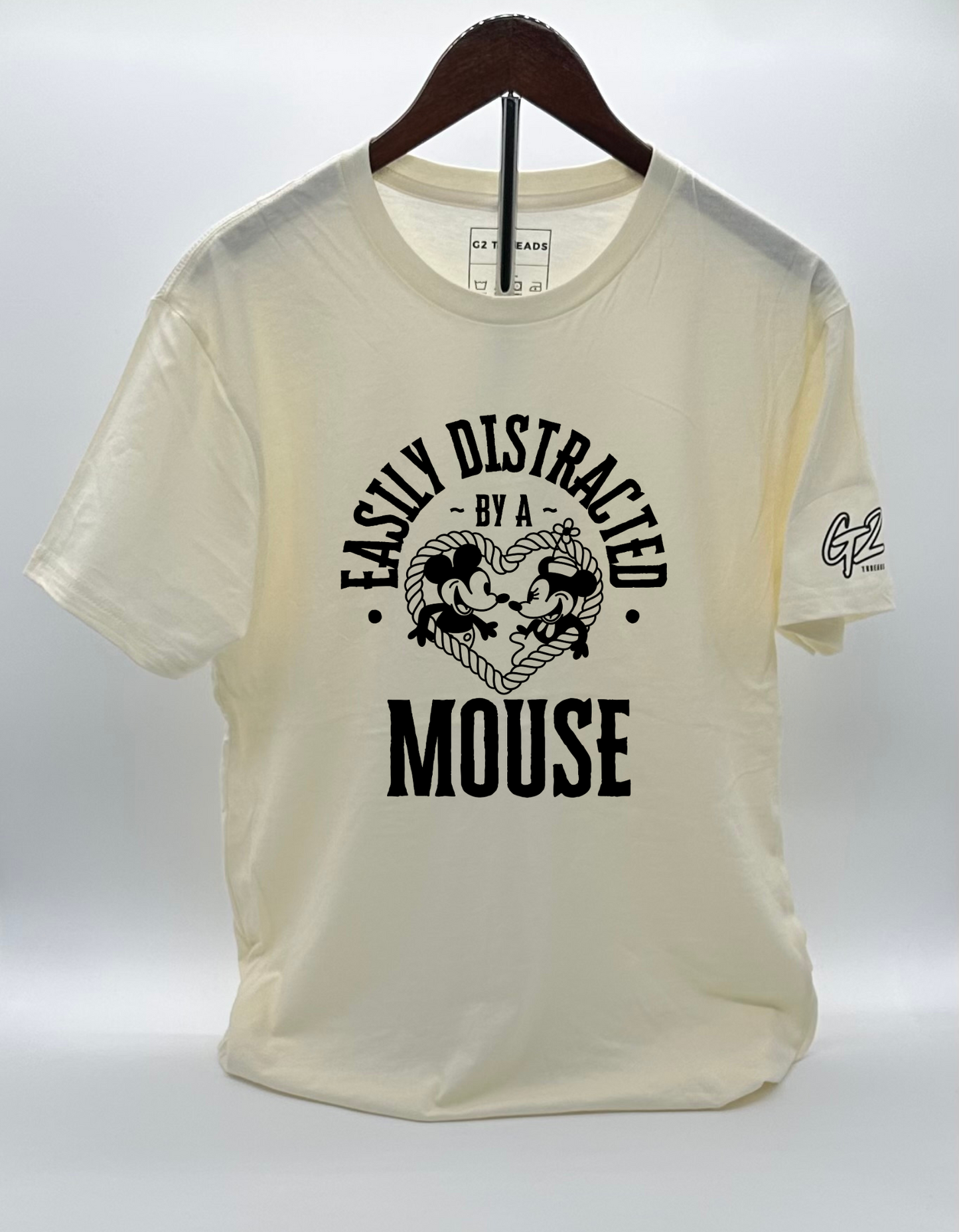 “DISTRACTED MOUSE” 100% Cotton T-Shirt